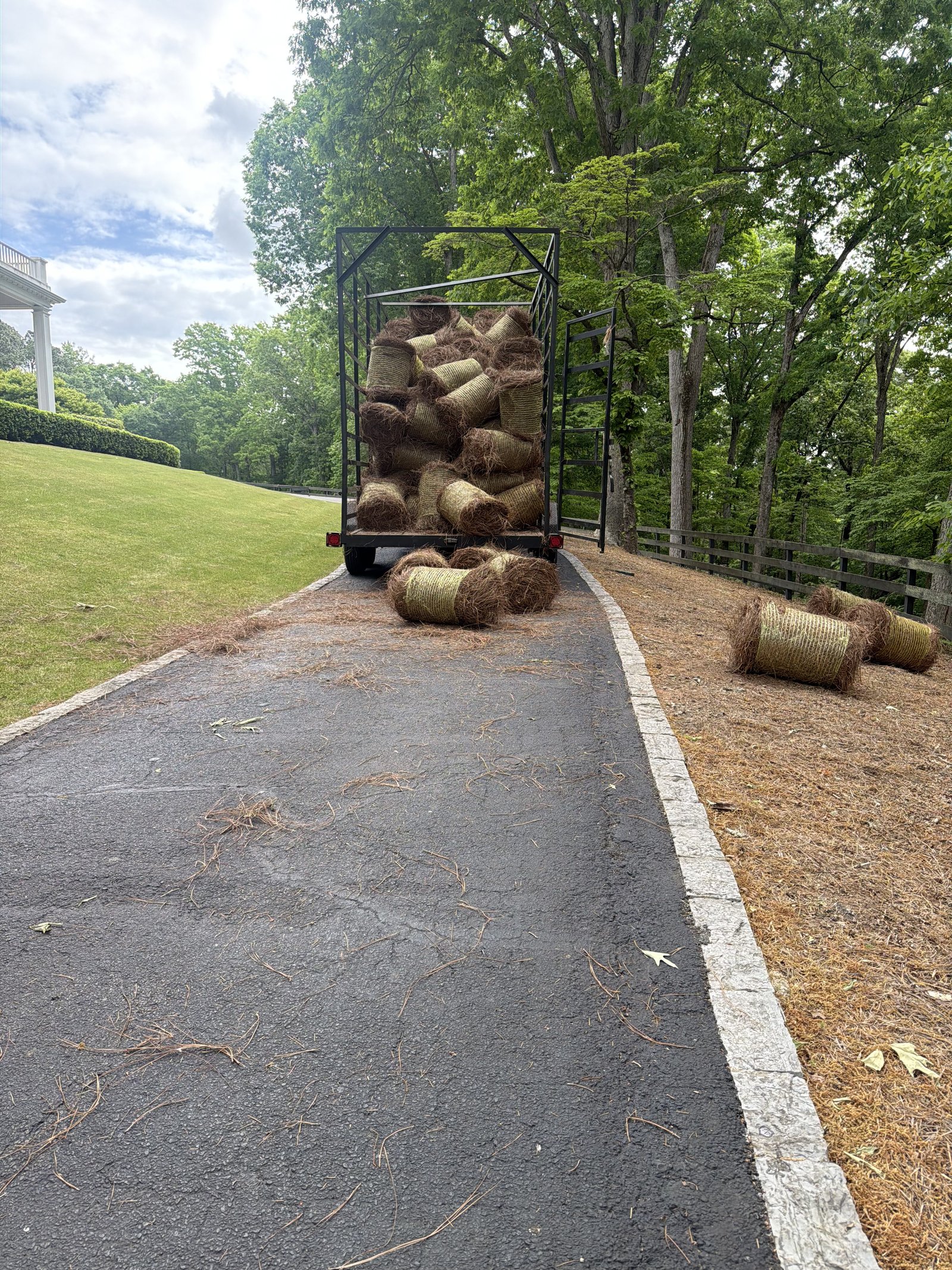 Pine Straw Bale Delivery